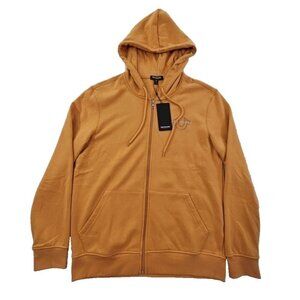 True Religion Full Zip Hoodie Men's L NEW Oak Buff Long Sleeve Logo Streetwear